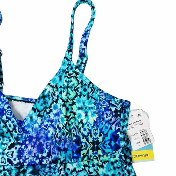 Swim Solutions Santorini Tankini Top Size 10 - Picture 8 of 9